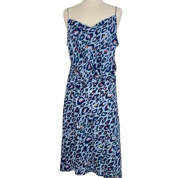 Nine West Blue Leopard Print Cami & Skirt 2 Piece Set - Picture 2 of 14